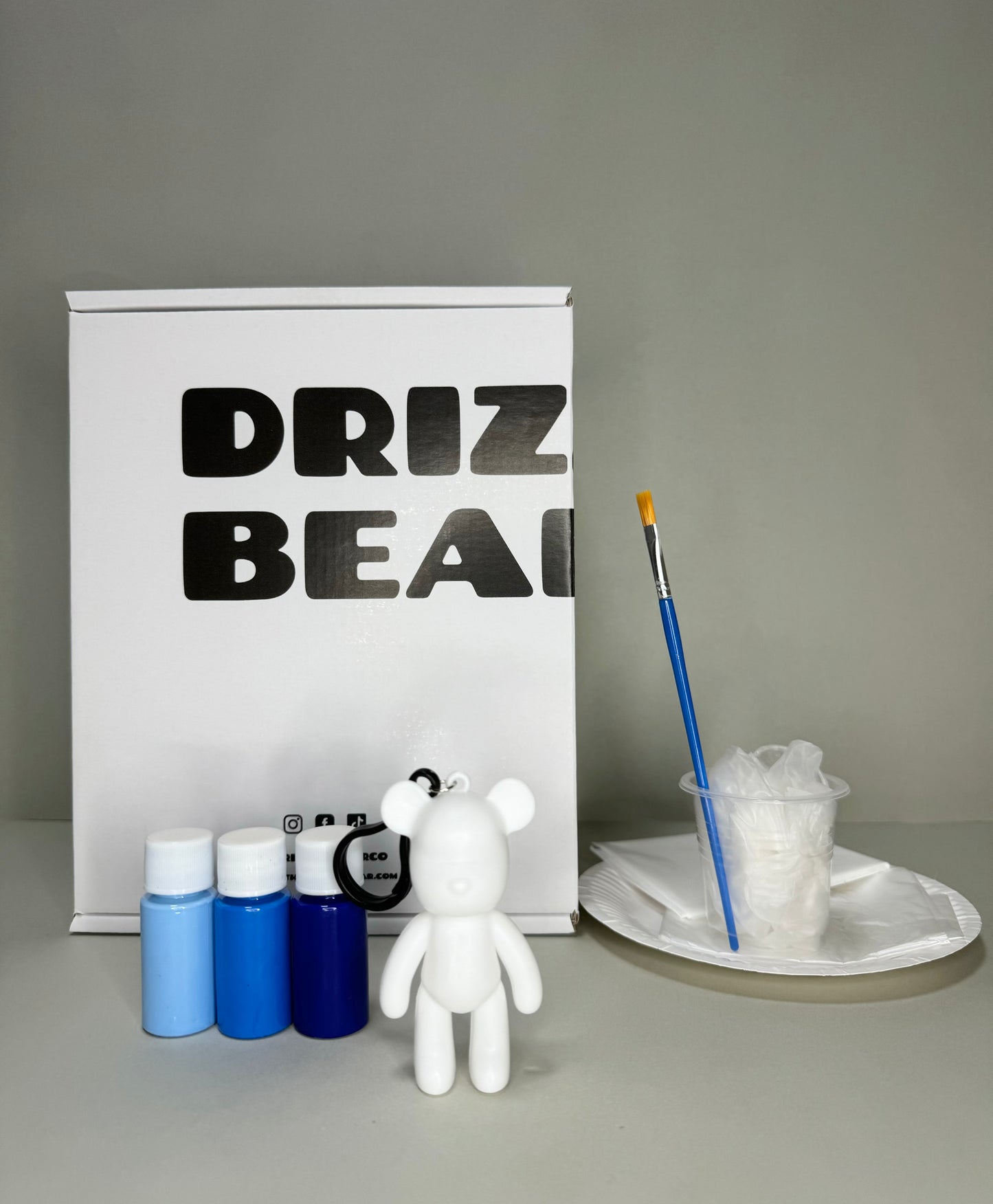 8cm Fluid Bear Keychain Kit